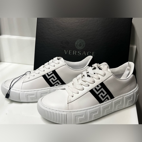 Versace sneakers Vitello + Nastro Greca - Picture 9 of 11